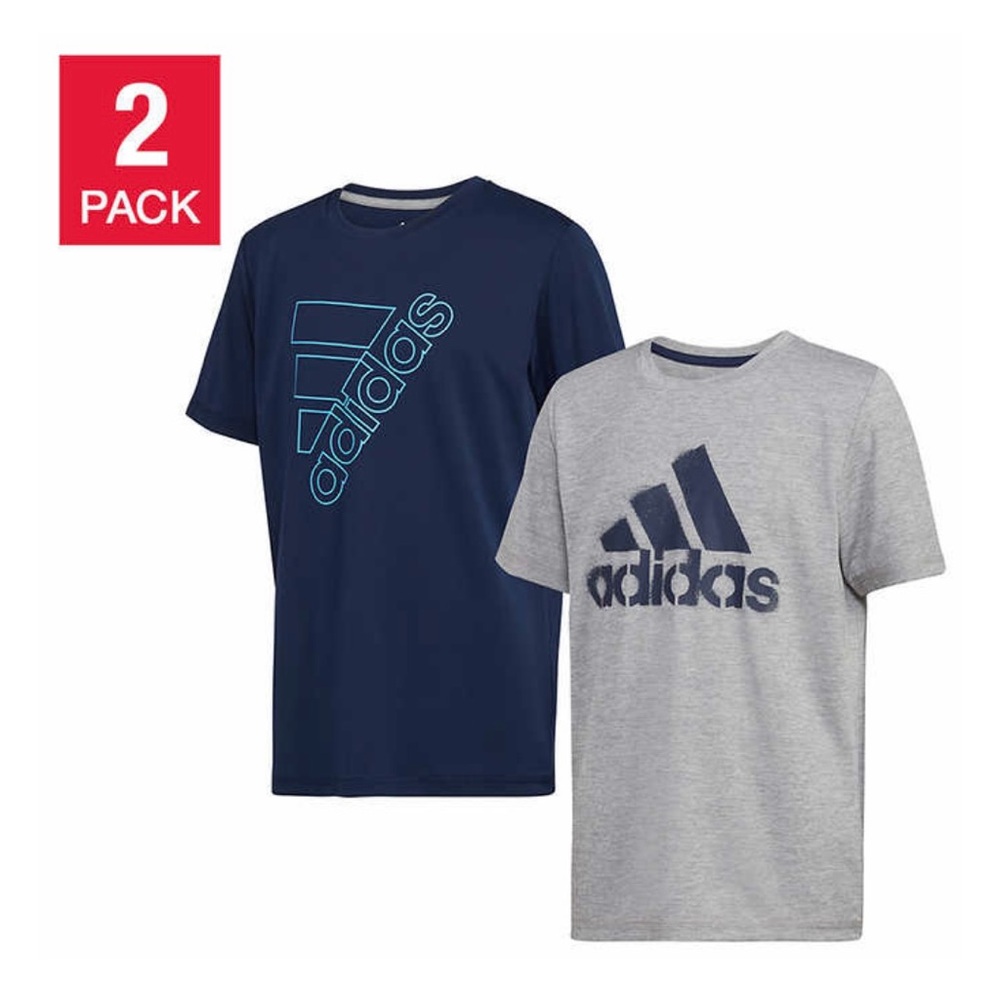 adidas Youth 2-pack Tee, Size L 14-16